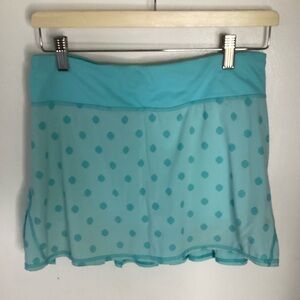 Lululemon Athletica Light Blue Polka Dot Skort 6